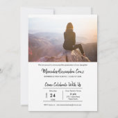 Moderne Lässige W/Foto & Quote Graduation Party Einladung (Rückseite)