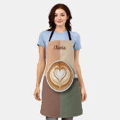 Moderne Latte-Art Herz  Schürze (Getragen)