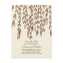 moderne Laubäume elegant Save the Date