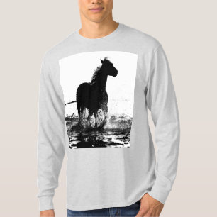 Moderne Laufende Pferde Pop Art Template Ash Trend T-Shirt