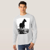 Moderne Laufende Pferde Pop Art Template Ash Trend T-Shirt (Vorne ganz)