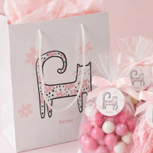 Moderne Launische Rosa Katze Perfekte Party 