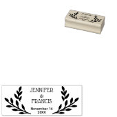 Moderne Laurel Wedding rettet das Datum Gummistempel (Stempel)