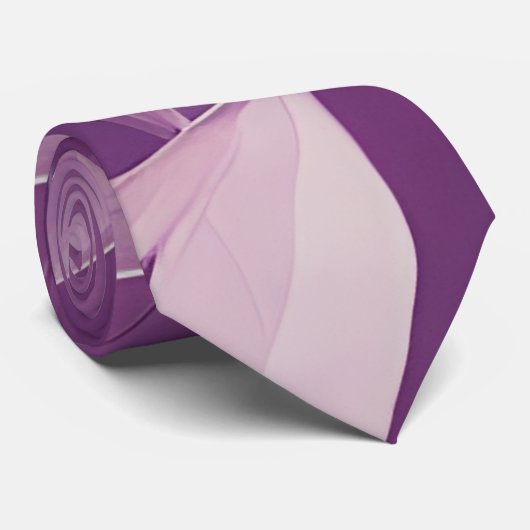 Moderne Lavendel-Blätter Muster Krawatte (Gerollt)