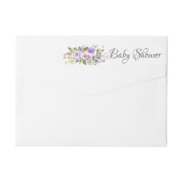Moderne Lavendel Blume BABY Duschlabel