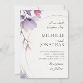 Moderne Lavendel Blumenbibel Christliche Hochzeit Einladung (Vorderseite)