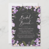 Moderne Lavendel Floral Bridal Brunch Dusche Einladung (Vorderseite)