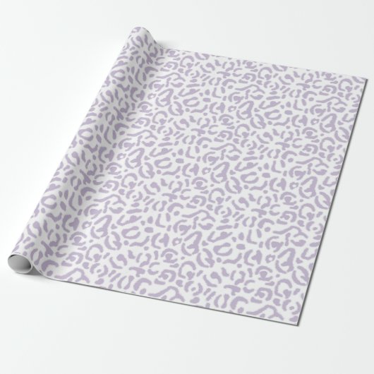 Moderne Lavendel Lila Leopard-Tierwerbung  Geschenkpapier (Ungerollt)