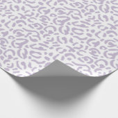 Moderne Lavendel Lila Leopard-Tierwerbung  Geschenkpapier (Ecke)