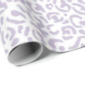 Moderne Lavendel Lila Leopard-Tierwerbung  Geschenkpapier (Rolleneckpunkt)