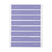 Moderne Lavendel Lila Rücksendeadresse (Bogen)