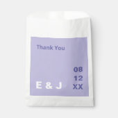 Moderne Lavendel mit Lila Gastgeschenk Hochzeit Geschenktütchen (Vorderseite)