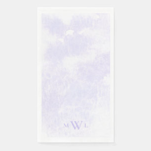Moderne Lavendel-Monogramm-Splash-Hochzeit Serviette