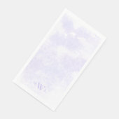 Moderne Lavendel-Monogramm-Splash-Hochzeit Serviette (Ecke)