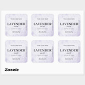 Moderne Lavendel-Rustic-Etikett Quadratischer Aufkleber (Blatt)