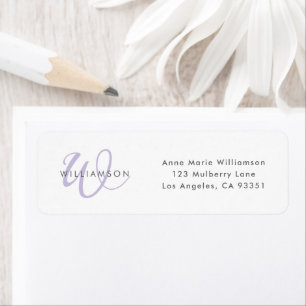 Moderne Lavendel-Schriftmonogramm