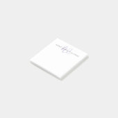 Moderne Lavendel-Schriftmonogramm Post-it Klebezettel (angewinkelt)