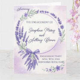 Moderne Lavendel Typografy Engagement Party einlad Karte