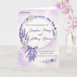 Moderne Lavendel Typografy Engagement Party einlad Karte