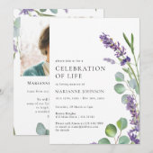 Moderne Lavendelfeier Einladung (Vorne/Hinten)