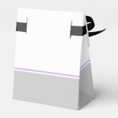 Moderne Lavendelhochzeit, grau, weiß Geschenkschachtel (Rückseite)