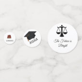 Moderne LAwyer Custom Foto Graduation Party Konfetti (Vorderseiten)
