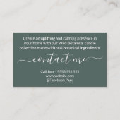 Moderne Leaf Logo-Seife und Candle Business Card Visitenkarte (Rückseite)