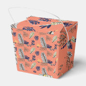 Moderne Leaf Muster Hochzeitsmaterial & Party Geschenkschachtel (Rückseite)