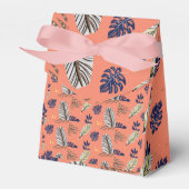 Moderne Leaf Muster Hochzeitsmaterial & Party Geschenkschachtel (Vorderseite)