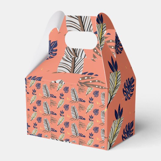 Moderne Leaf-Muster-Party-Lieferungen Geschenkschachtel (Vorderseite)