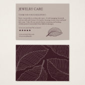 Moderne Leaf-Muster Produktpflege dank Karte (Vorne & Hinten)