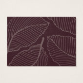 Moderne Leaf-Muster Produktpflege dank Karte (Rückseite)