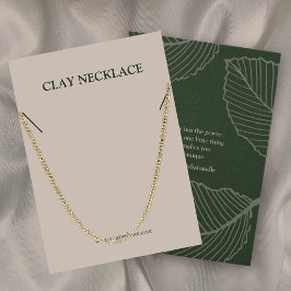 Moderne Leaf-Muster-Schmuck-Nekklace-Display-Karte
