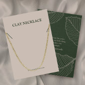 Moderne Leaf-Muster-Schmuck-Nekklace-Display-Karte