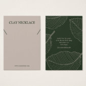 Moderne Leaf-Muster-Schmuck-Nekklace-Display-Karte (Vorne & Hinten)