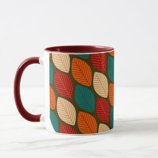 Moderne "Leaf"-Muster-Tasse Mitte des Jahrhunderts Tasse