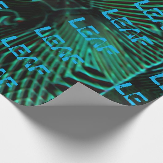 MODERNE LEAF ÖL GREEN BLUE GESCHENKPAPIER (Ecke)