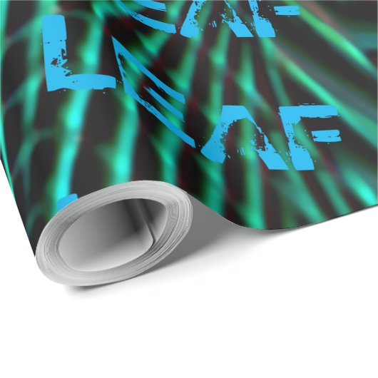 MODERNE LEAF ÖL GREEN BLUE GESCHENKPAPIER (Rolleneckpunkt)