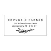 Moderne Leaf-Zweigniederlassung Personalisiert Nam Gummistempel (Prägung)