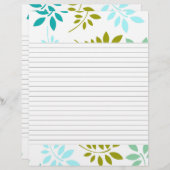 Moderne Leafy Border Lined Recipe (Vorne/Hinten)