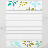 Moderne Leafy Border Lined Recipe (Rückseite)