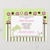 Moderne Leap Frog Baby Dusche Einladung (Vorne/Hinten)