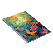 Moderne, lebendige Batik Wasserfarben Notizblock (Rechte Seite)