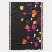 Moderne Lebendige Blumen Kunst Wurfdecke Decke (Vorderseite Vertikal)