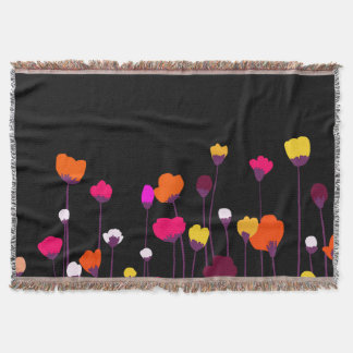 Moderne Lebendige Blumen Kunst Wurfdecke Decke