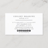 Moderne, lebendige Brush-Strokes & Gold-Glitzer Visitenkarte (Rückseite)