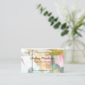 Moderne, lebendige Brush-Strokes & Gold-Glitzer Visitenkarte (Stehend Vorderseite)