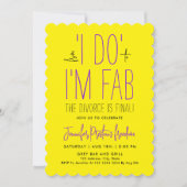 Moderne, lebendige, gelbe Scheidung bricht auf Einladung (Vorderseite)