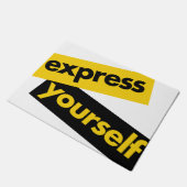 Moderne, lebendige, kühne Grafik von Express-Sie s Fußmatte (Schrägansicht)