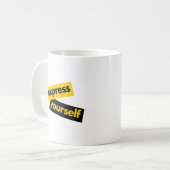 Moderne, lebendige, kühne Grafik von Express-Sie s Kaffeetasse (Vorderseite Links)